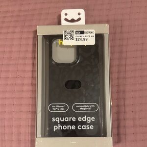 Square Edge Phone Case for iPhone 15 Pro Max - Black